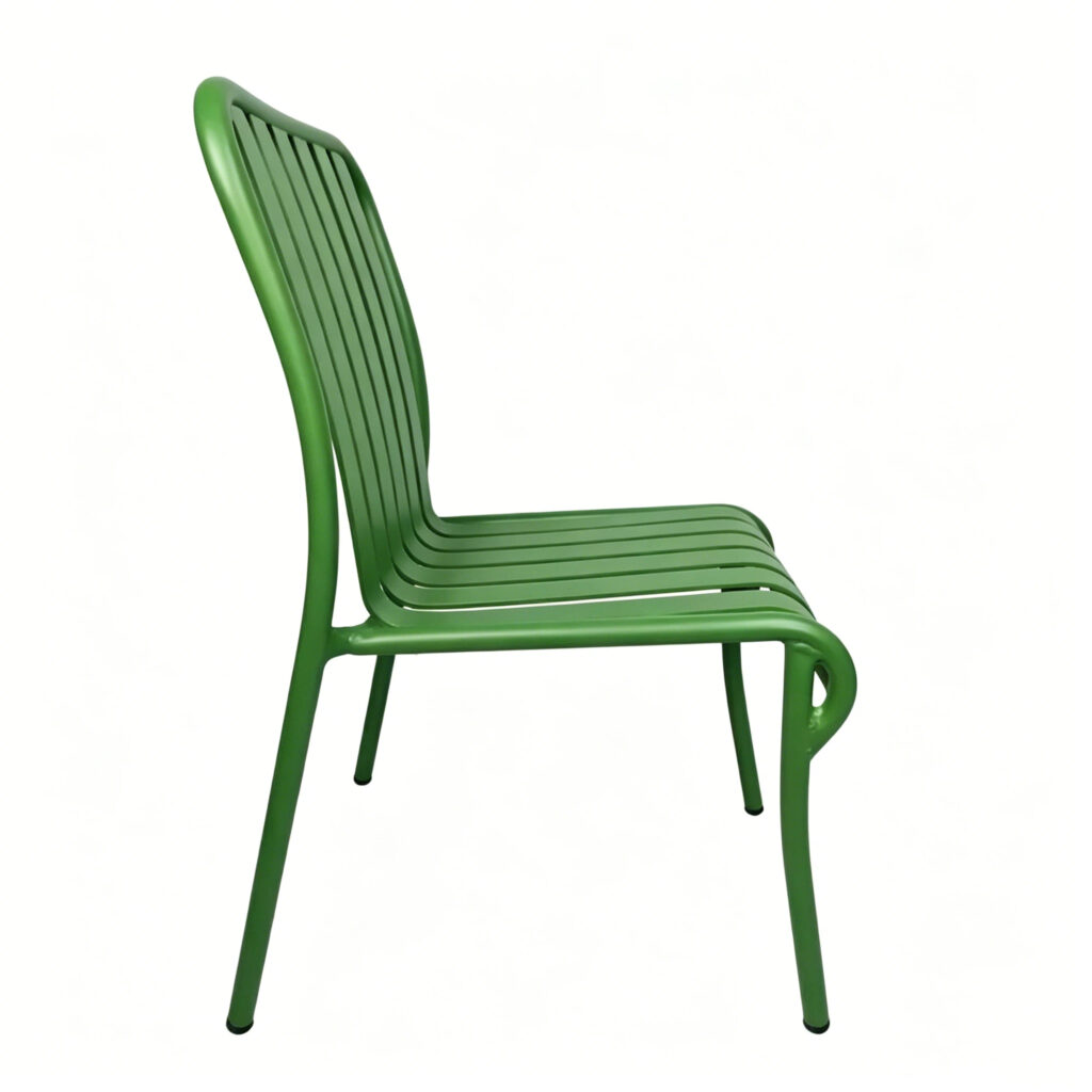 Wetterfeste Aluminiumstühle Terrasse 6063 T5 Mesh Outdoor Sitzgelegenheit 4 Langlebige Aluminiumstühle für Terrassen mit pulverbeschichtetem Aluminiumrahmen und atmungsaktivem Sling-Gewebe