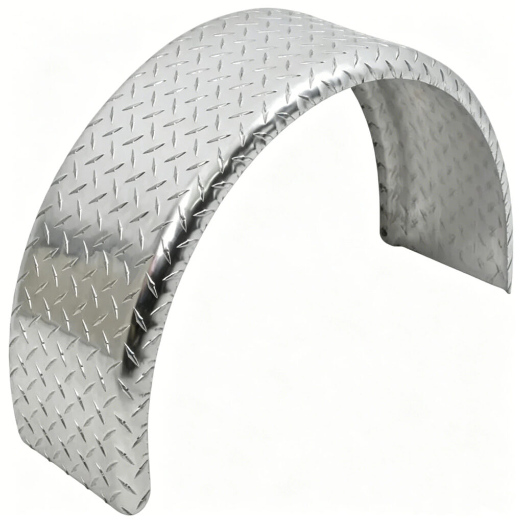 Aluminum Fender 5052 Alloy Boat Trailer RV Wheel Arch Protection 1 Aluminum Fender made from 5052 alloy for boat trailer, RV and utility trailer wheel protection