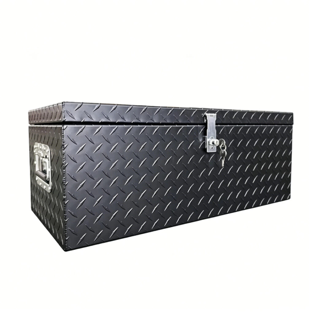 Caja de Utilidad de Aluminio Resistente a la Intemperie Montada en el Lateral del Remolque 3 Caja de Utilidad de Aluminio Personalizada con construcción de aluminio soldado con TIG para almacenamiento exterior confiable