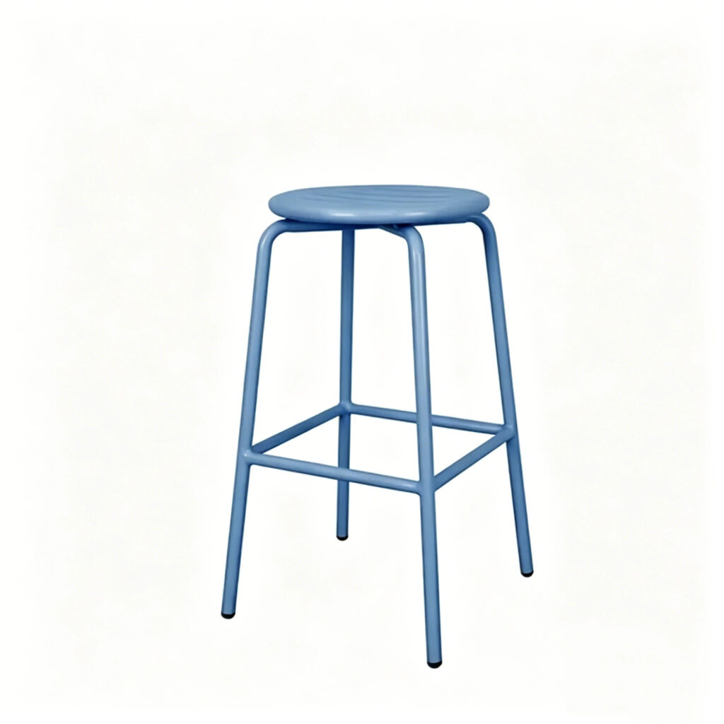 Taburetes de Bar de Aluminio Duradero de 30 Pulgadas de Altura con Acabado en Polvo 3 Taburetes de Bar de Aluminio Duraderos con acabado de recubrimiento en polvo para espacios comerciales y residenciales
