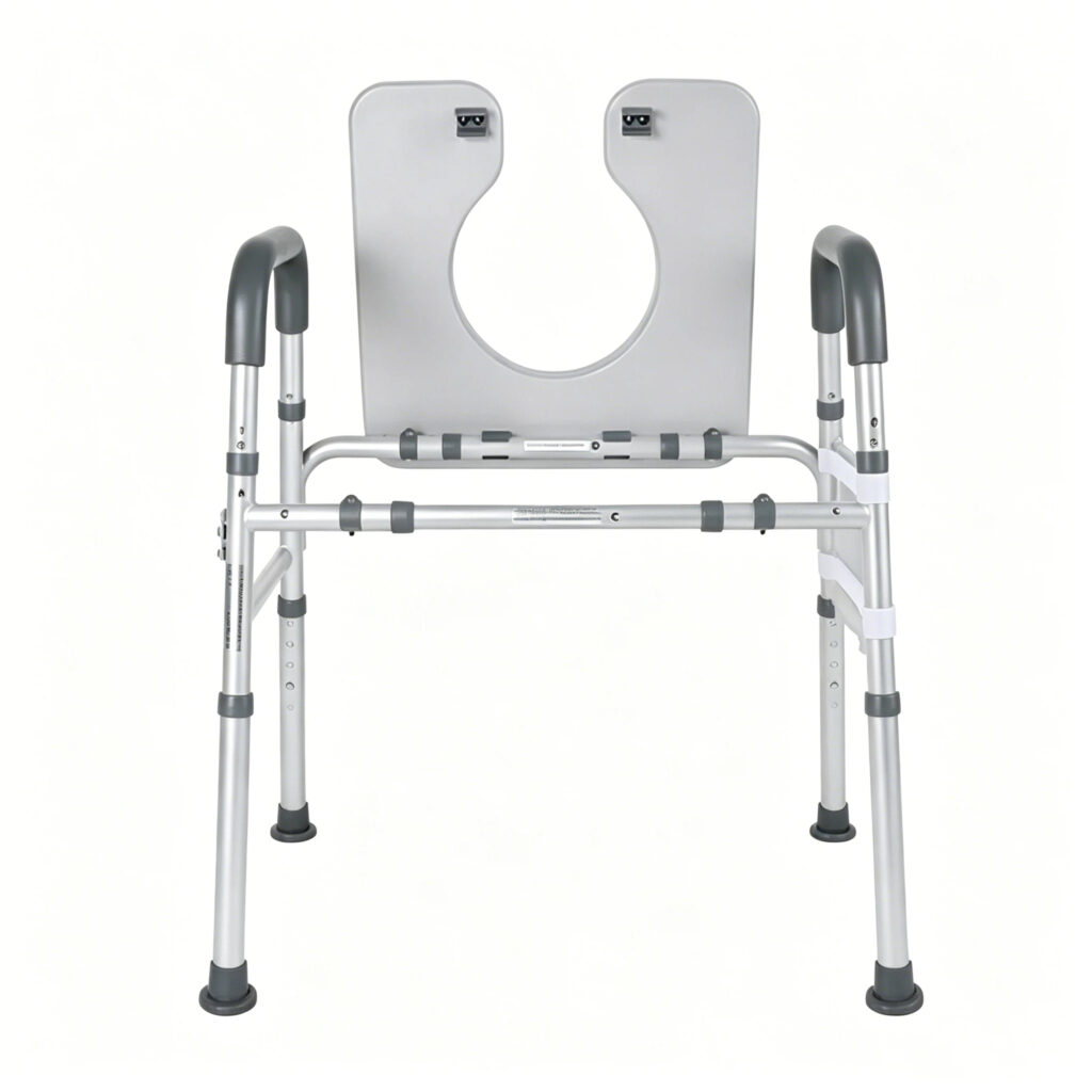 Barre de soutien pour toilettes en aluminium soudé robuste pour la sécurité de la salle de bain 1 Barre d'appui pour toilettes résistante à la corrosion avec cadre soudé par TIG pour une durabilité à long terme dans les zones humides