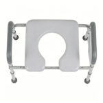 Barre d'appui pour toilettes en aluminium brossé avec structure cintrée CNC et conception de montage sécurisée