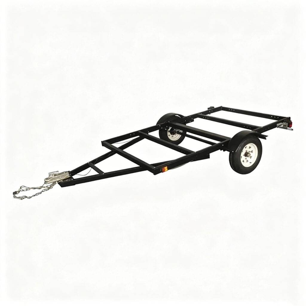 Chassi de Alumínio para RV Sem Ferrugem 8x24 Pés Base de Chassi para Camper 1 Estrutura RV de Alumínio com design de chassi livre de ferrugem para estruturas de camper de 8x24 pés e reboque de viagem