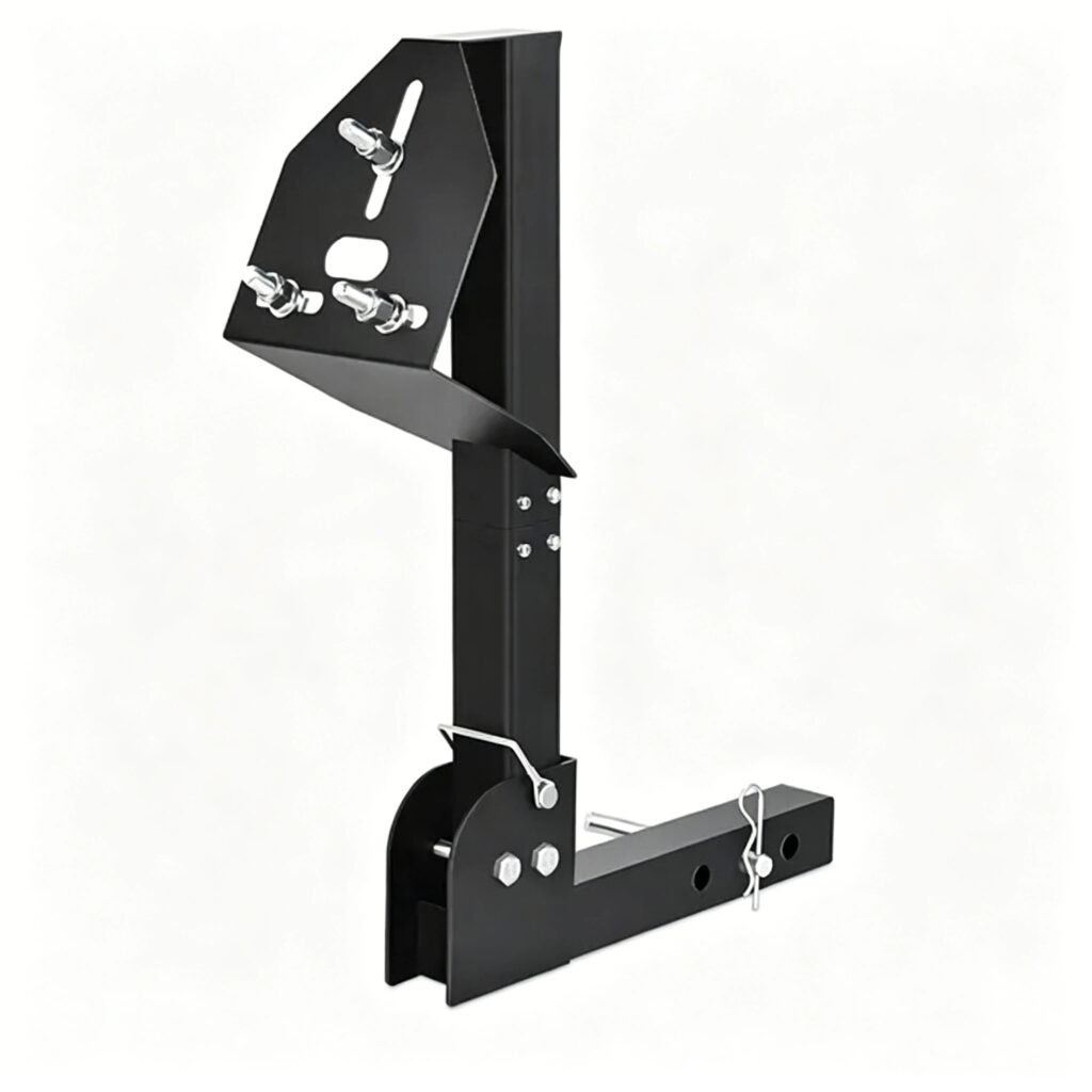 Aluminum Spare Tire Mount RV Bumper Carrier Off Road Bracket 3 Lightweight Aluminum Spare Tire Mount bracket for truck camper and trailer spare wheel storage
