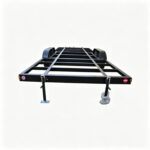 Aluminum Trailer Frame built with 2x4 inch rectangular tube for heavy duty car hauler applications