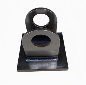 clevis mount bracket black painted welded steel anchor support plate