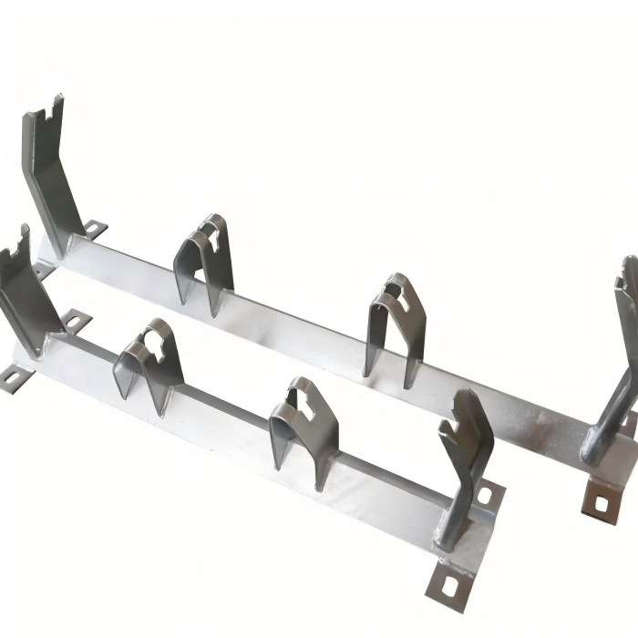Förderbandrahmen 3 mm Stahl geschweißt Sonderlängen Industrieservice 2 Modularer Förderbandrahmen für die Unterstützung von Fließbandrollen
