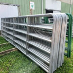 Painéis de portão de gado de metal galvanizado empilhado Farm Gate 12 foot<br>