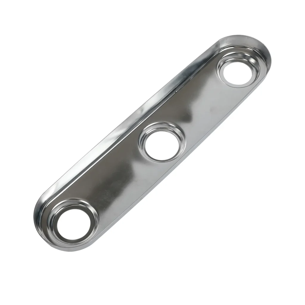 Faucet Deck Plate Stainless Steel Stamped Kitchen Bathroom Escutcheon 2 Precision stamped Faucet Deck Plate designed to cover unused sink mounting holes