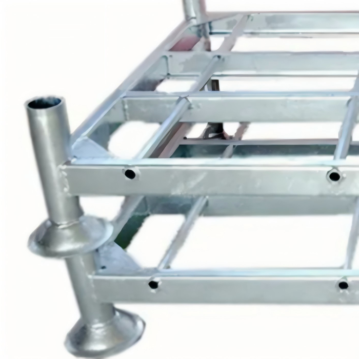 Custom Fit Welding Galvanized Steel Pallet 2mm 1000hr Salt Spray Rating 3 Stackable galvanized steel pallet rated for 3,000 lb capacity