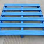 Heavy-duty galvanized steel pallet with 4-way forklift entry