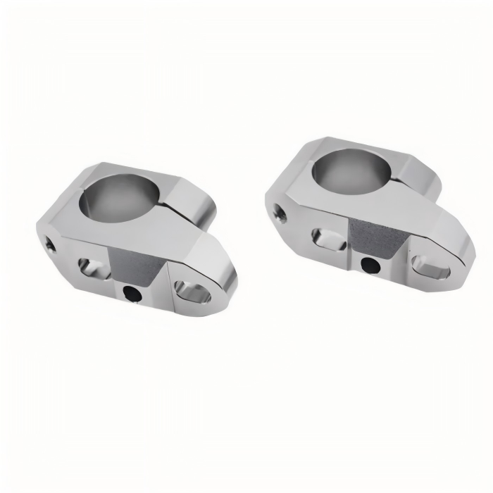 OEM Custom High Quality Handlebar Clamp Motorcycle 6mm Offset CNC 1 OEM custom Handlebar Clamp Motorcycle made from CNC 7075 aluminum with 6mm offset riser design