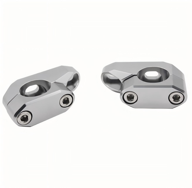 OEM Custom High Quality Handlebar Clamp Motorcycle 6mm Offset CNC 4 Lightweight CNC 7075 aluminum Motorcycle Handlebar Clamp for performance bikes