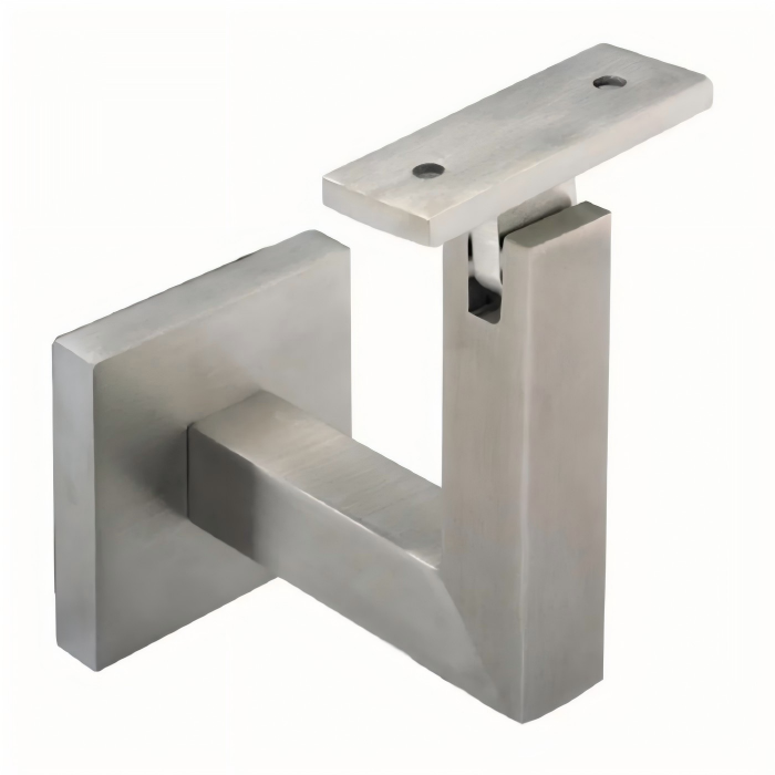 Welded handrail post bracket for secure stair stringer mounting systems