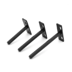Anodized aluminum floating shelf brackets with concealed mounting design