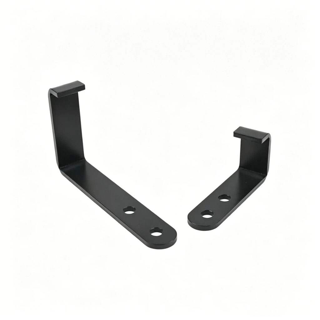Metal Bracket Black with powder coated finish, 14 gauge steel construction for wall shelf mounting support