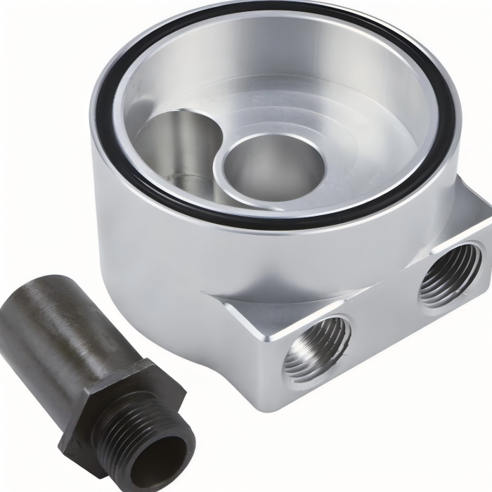 Adaptateur de Filtre à Huile CNC Sur Mesure Tolérance 0,05mm Ajustement de Précision 3 Adaptateur de filtre à huile de haute précision conçu pour un débit d'huile fiable et des connexions résistantes aux fuites
