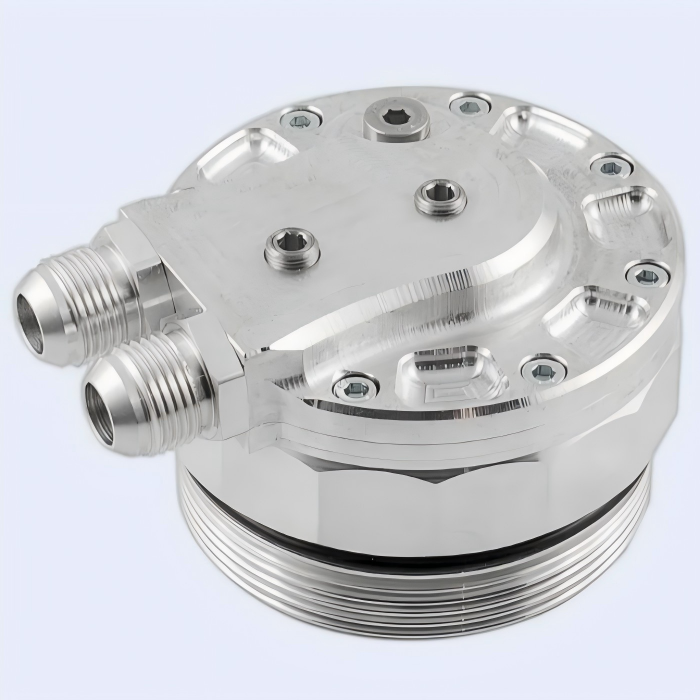 Adaptateur de Filtre à Huile CNC Sur Mesure Tolérance 0,05mm Ajustement de Précision 2 Adaptateur de filtre à huile de haute précision conçu pour un débit d'huile fiable et des connexions résistantes aux fuites
