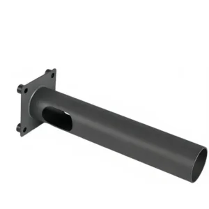 pole with base plate black horizontal metal mounting pole bracket