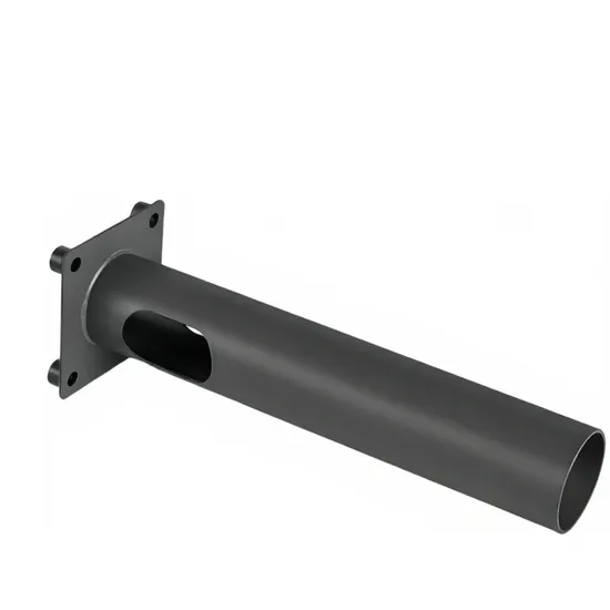 pole with base plate black horizontal metal mounting pole bracket