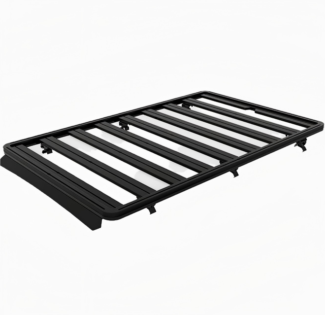 Baca para coche baca de carga plana de plataforma de aluminio negro para techo de coche
