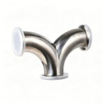 sanitary pipe welding polished clamp Y tee