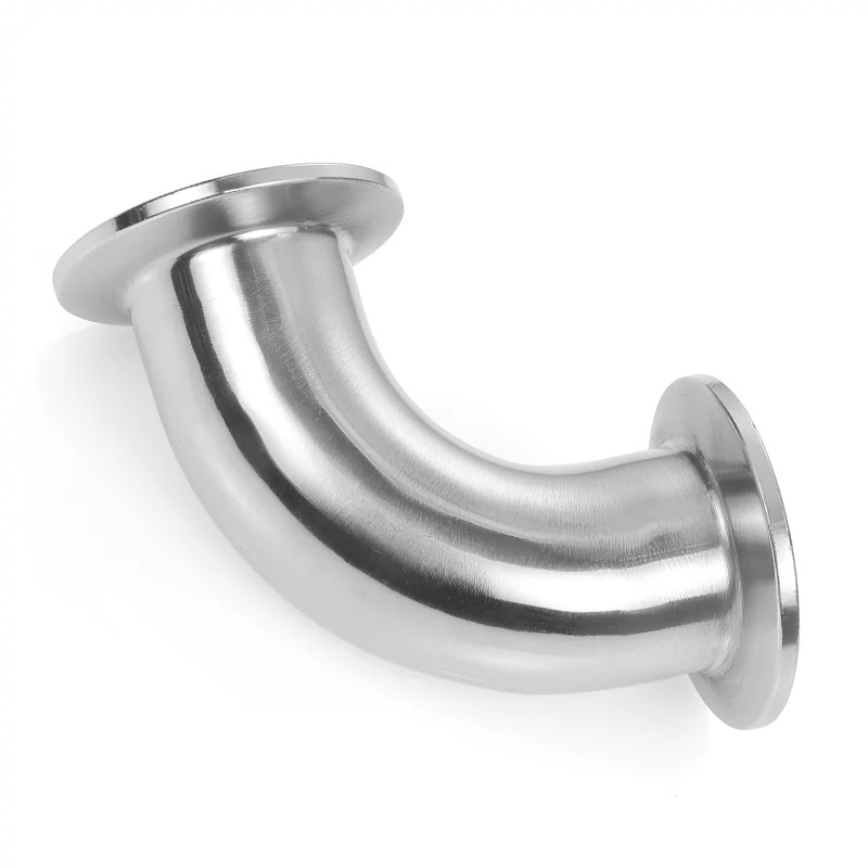 Precision welded Tri Clamp Elbow for sanitary piping with stainless steel TIG welding service