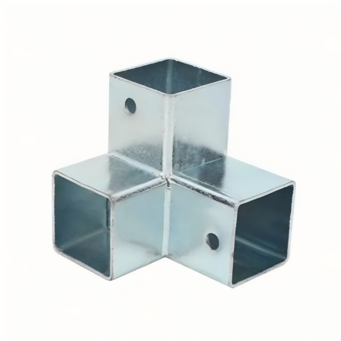 Structural Pipe Connector 90 Deg Tee 4 Ribs Reinforced Weld Service 4 Structural Pipe Connector galvanized cross shaped square structural pipe joint