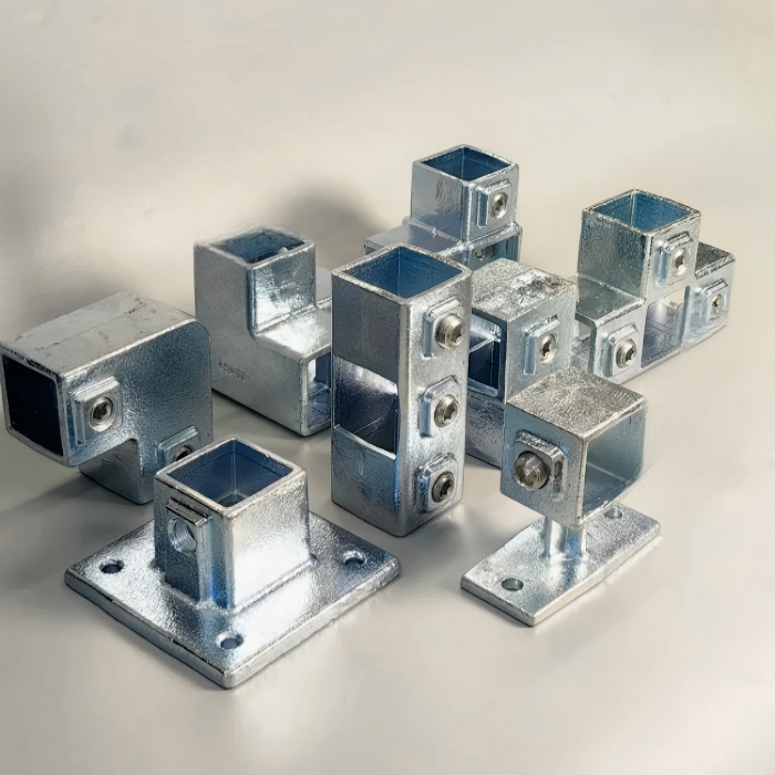 Structural Pipe Connector 90 Deg Tee 4 Ribs Reinforced Weld Service 2 Structural Pipe Connector assorted galvanized square pipe connecting brackets set
