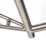 Titanium Bike Frames with precision TIG welding and brushed finish for lightweight high strength cycling frames
