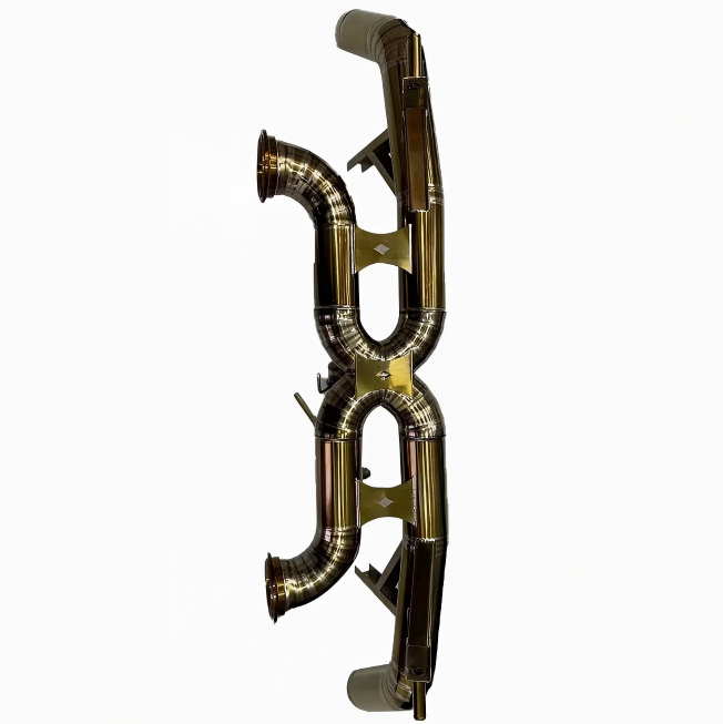 Service de soudure TIG stable pour échappement arrière en titane pour voitures de course 3 Système d'échappement arrière en titane soudé TIG avec construction en titane durable pour véhicules de course