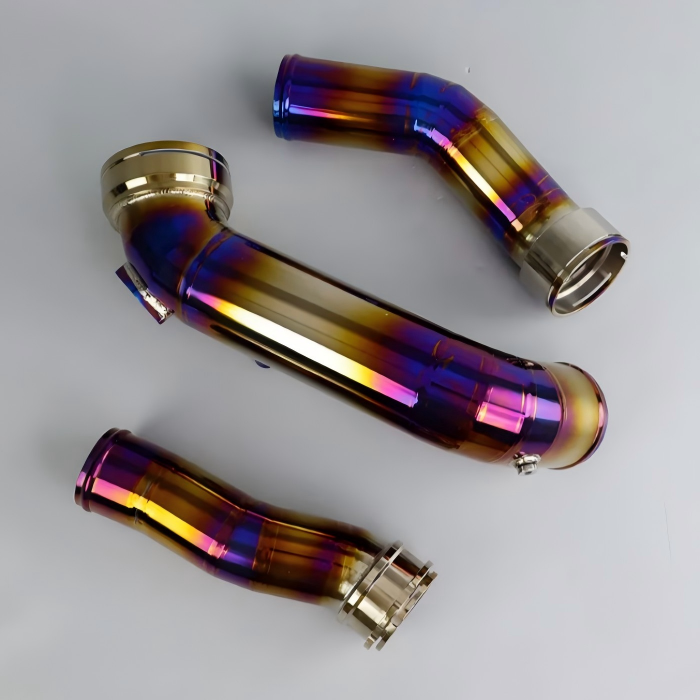 Superior Titanium Intake Pipe Welding Service 5 Layer Heat Shield 4 Lightweight Titanium Intake Pipe fabricated for turbo systems and racing applications