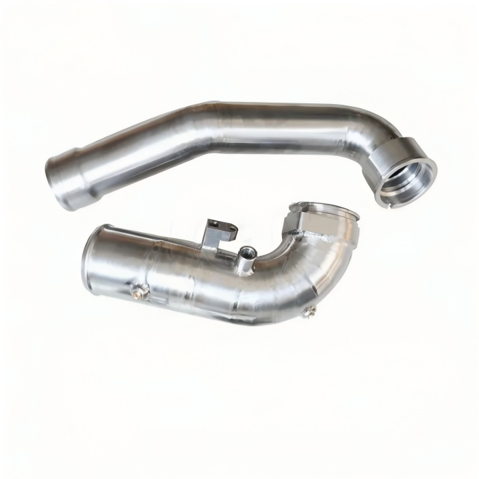 Titanium Intercooler Pipe Precision Tube Bending 2.5 Inch OD Titanium 3 Precision Titanium Intercooler Pipe manufactured with advanced tube bending technology