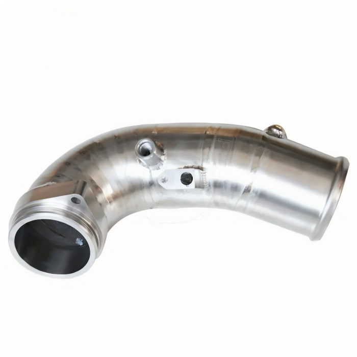 Titanium Intercooler Pipe Precision Tube Bending 2.5 Inch OD Titanium 2 Custom Titanium Intercooler Pipe designed for turbocharged engines with accurate fitment