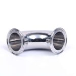 Tri Clamp Elbow with welded 304 stainless steel construction for sanitary food and pharmaceutical piping systems