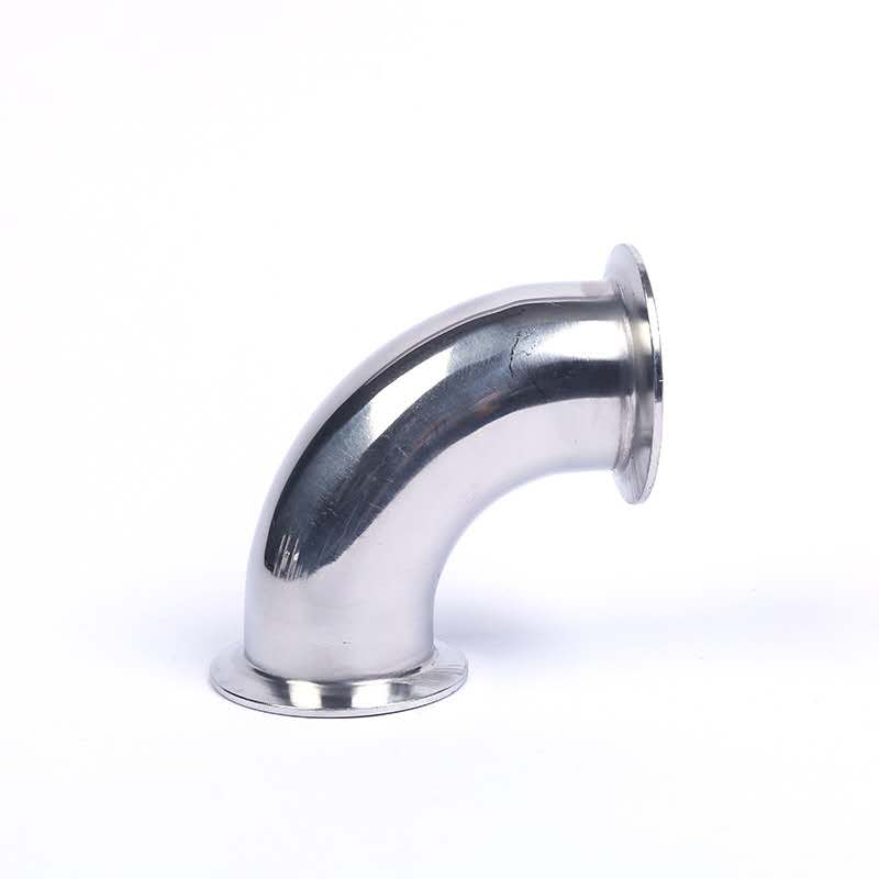 Tri Clamp Elbow fabricated from stainless steel with smooth welded surface for sanitary applications