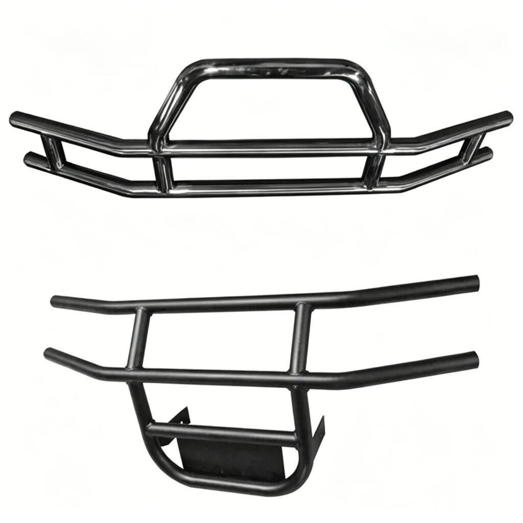 Suporte de Montagem de Luz para Para-choque Dianteiro Tubular em Aço Inoxidável 304 Off Road 4 Para-choque Dianteiro Tubular de Aço Inoxidável 304 com suportes de montagem para veículos de aventura