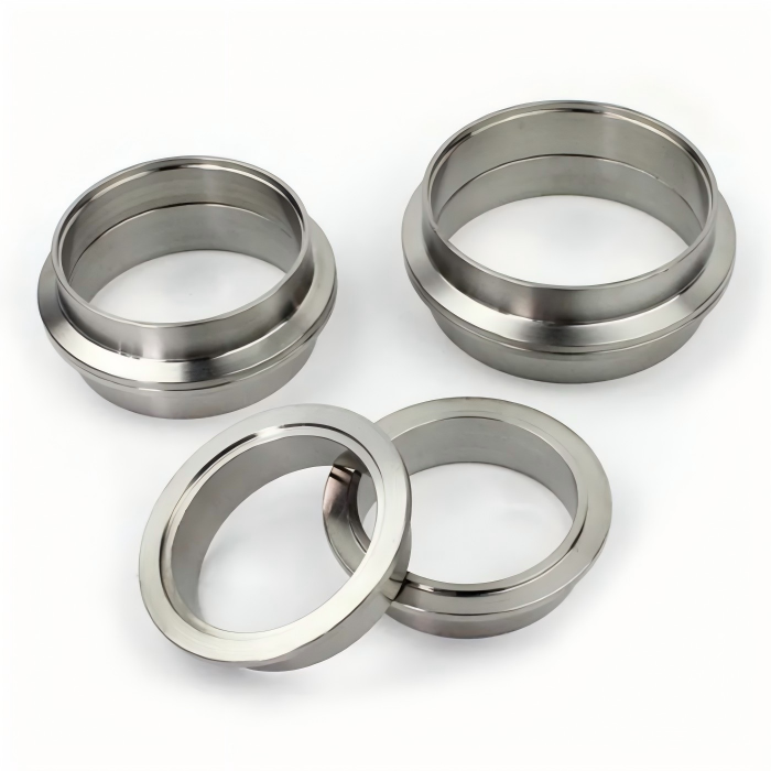 Kundenspezifischer Superior V-Band-Flansch 304 Edelstahl-Flansch-Set 2 Kundenspezifischer V-Band-Flansch mit langlebiger 304-Edelstahlkonstruktion und hochpräziser CNC-Bearbeitungsoberfläche