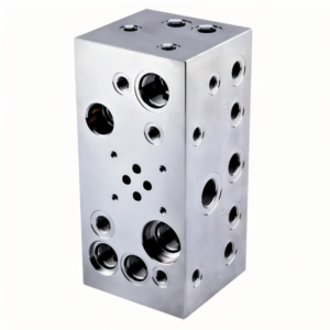 Valve Block Hydraulic CNC machined with pressure testing for leak proof hydraulic system performance