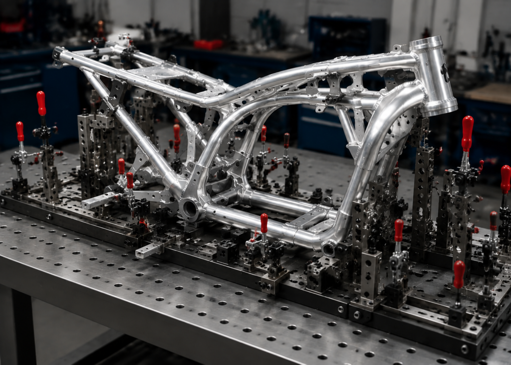 Reliable Aluminum Motorcycle Frame Welding: What Experienced Buyers Should Know Before Choosing a Supplier 3 Aluminum Motorcycle Frame with TIG Welded Joints for Lightweight Custom Motorcycle Fabrication