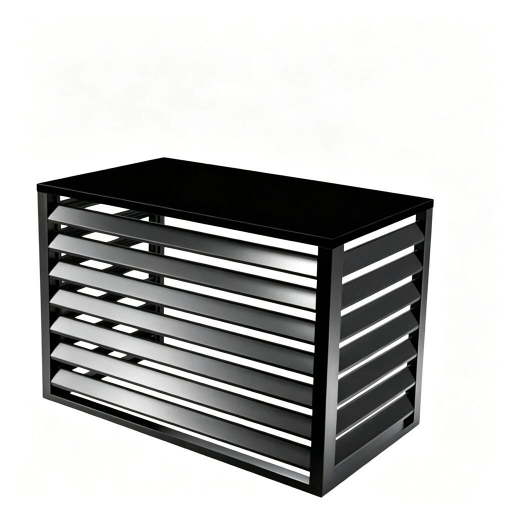 Copertura per condizionatore d'aria in alluminio, involucro saldato TIG per HVAC esterno 2 Copertura per condizionatore d'aria in alluminio leggera progettata per la protezione del sistema HVAC resistente alle intemperie