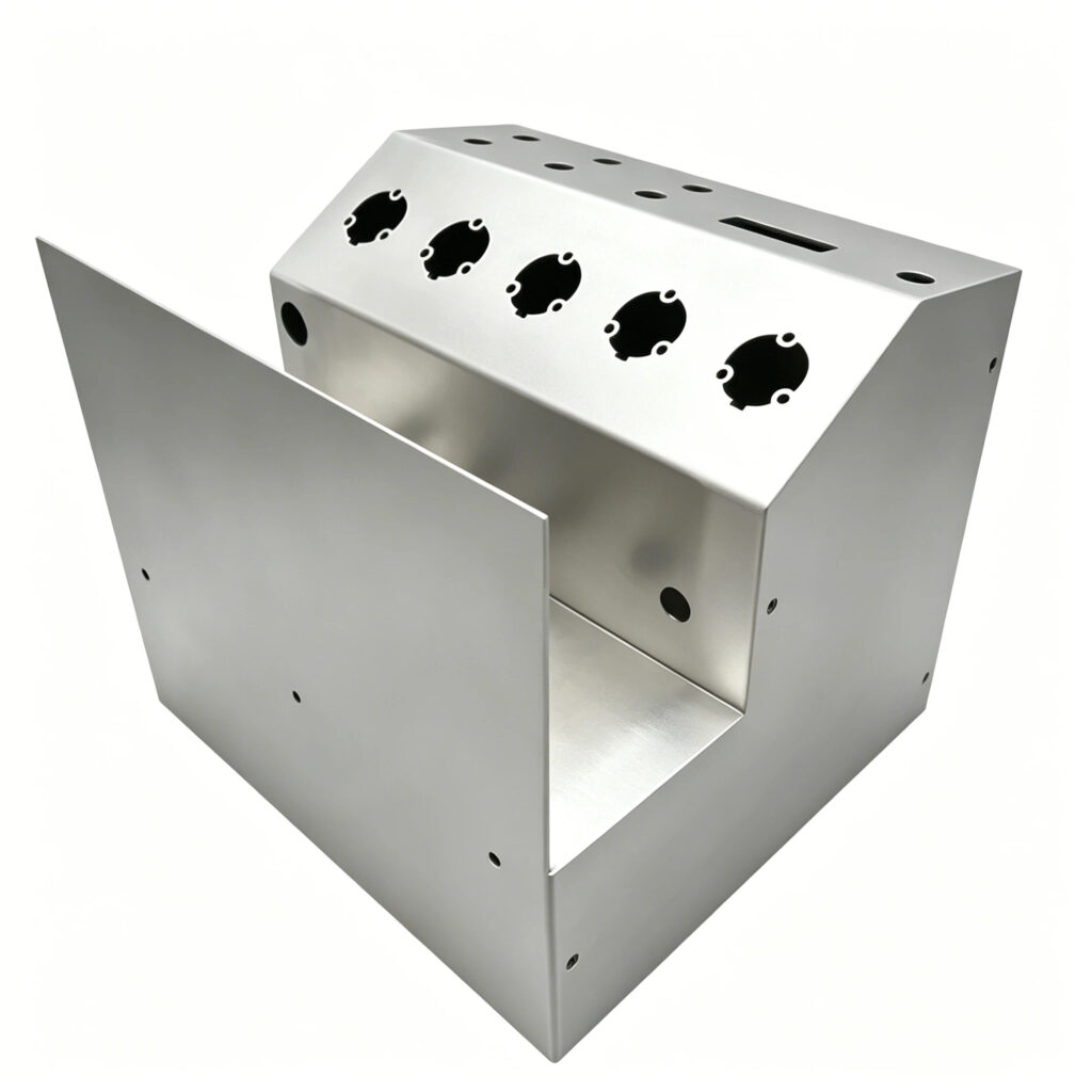 Aluminium-Box-Gehäuse, kundenspezifisch CNC-gefräst, für die Integration industrieller Elektronik 1 Leichtes Aluminiumgehäuse mit korrosionsbeständiger Oberfläche