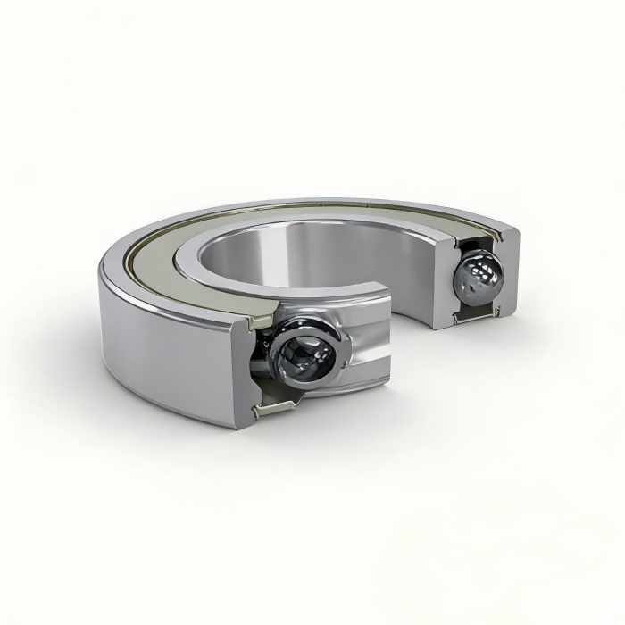 Roulement à billes de 2 pouces de diamètre extérieur en acier inoxydable 440C pour les applications à contact angulaire de haute précision