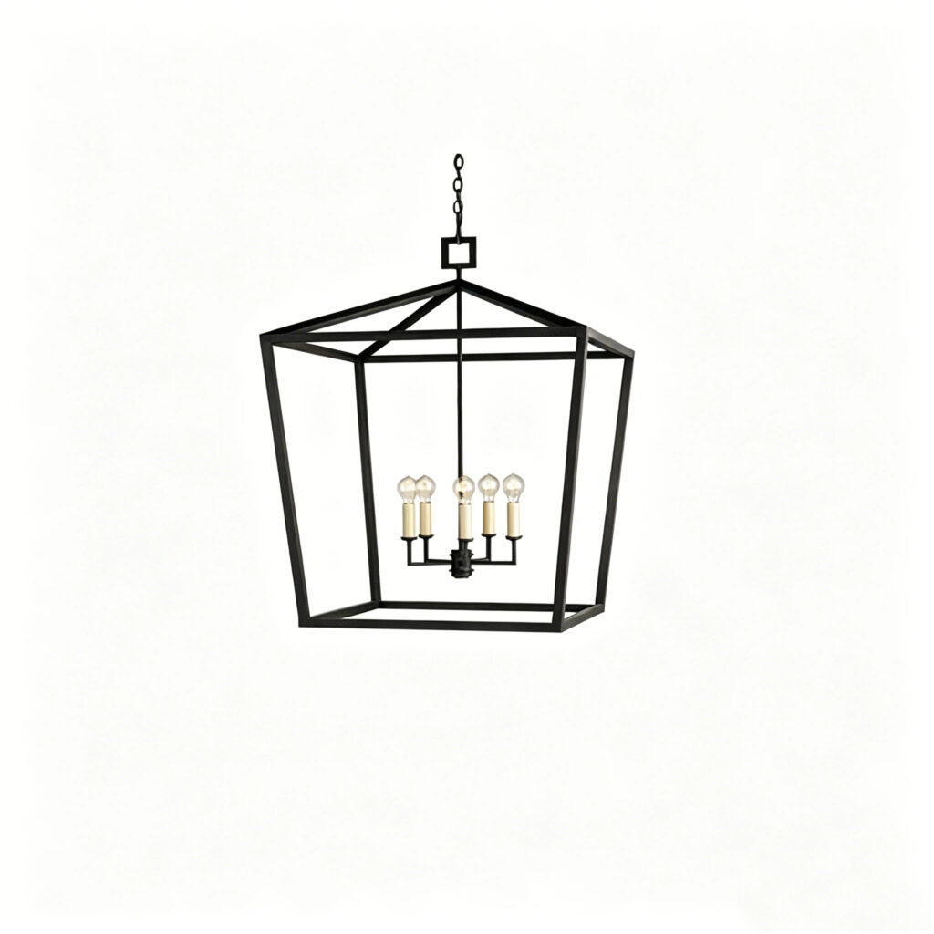 Cage Pendant Lighting Frames – Custom OEM Aluminum Welding Fixtures 3 industrial style black iron cage pendant lighting