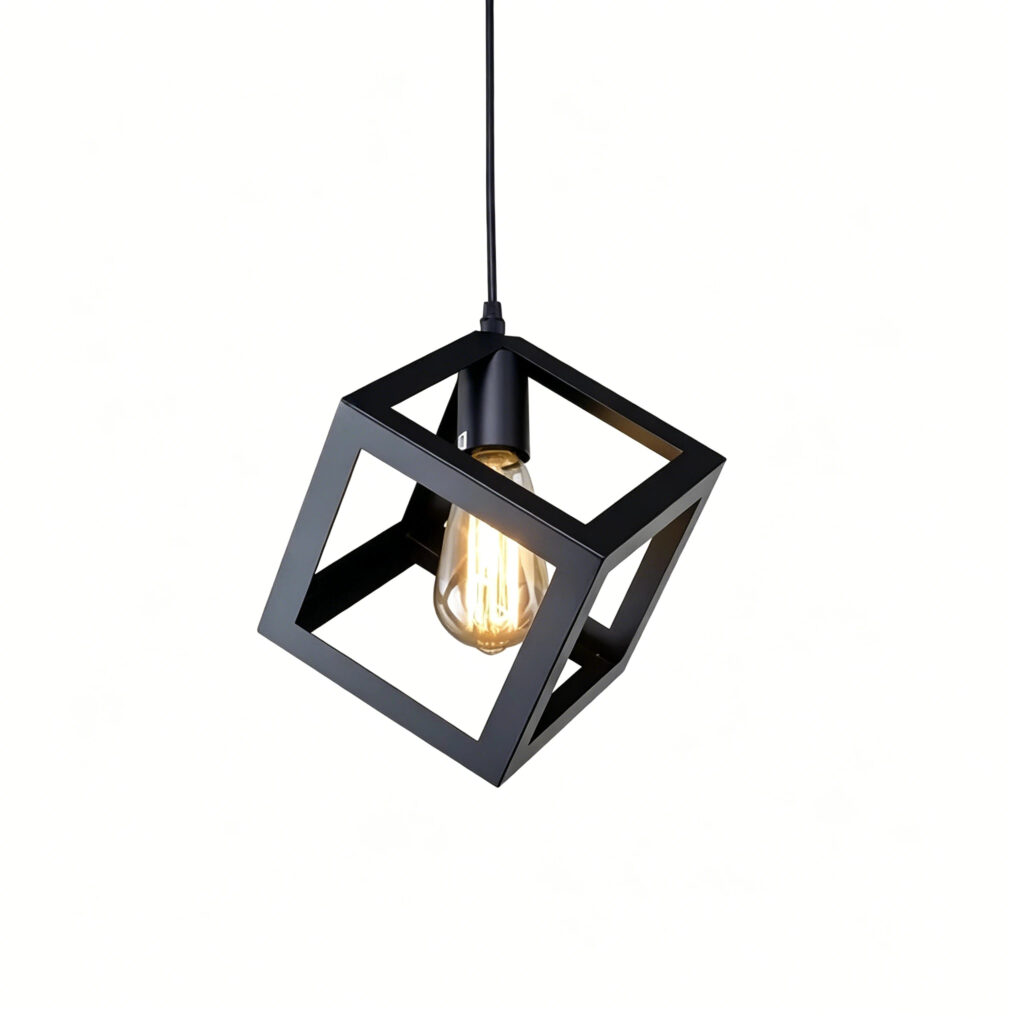 Cage Pendant Lighting Frames – Custom OEM Aluminum Welding Fixtures 1 powder coated matte black cage pendant lighting