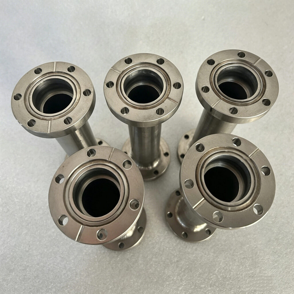 CF Nipple Fully TIG Welded Titanium Half Nipple for UHV Systems 4 Fully TIG welded Titanium CF Nipple for ultra high vacuum applications