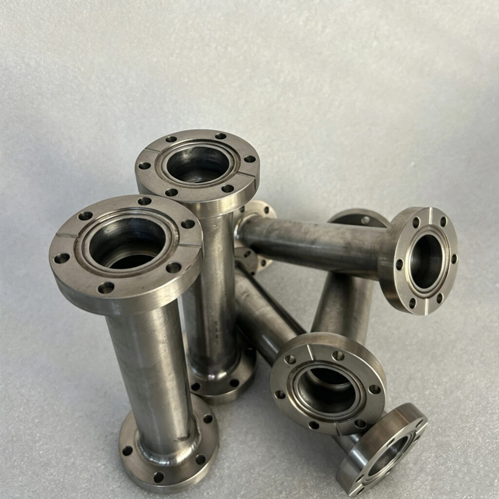 CF Nipple Fully TIG Welded Titanium Half Nipple for UHV Systems 3 UHV vacuum Titanium CF Nipple with precision ConFlat flange