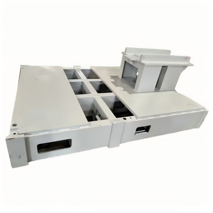 Heavy duty Welded Base Assembly with reinforced welded joints for industrial machinery
