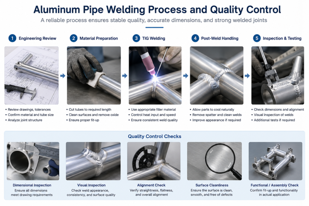 アルミパイプ溶接:OEM製造のためのプロセス、用途、およびソリューション 1 Aluminum Pipe Welding process for custom OEM manufacturing