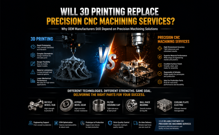 Will 3D Printing Truly Replace Precision CNC Machining Services? 5 Precision CNC Machining Services delivering custom machined components, CNC milling, turning, and quality solutions for industrial applications